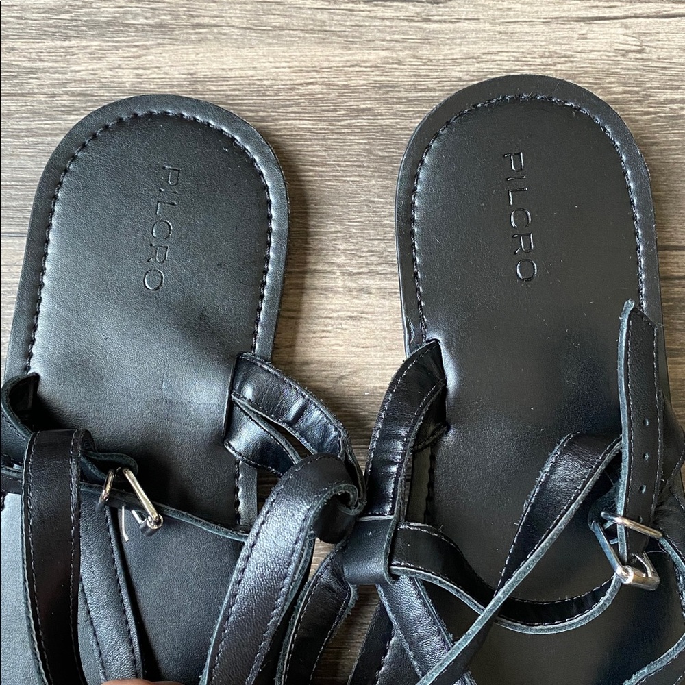 NWOT Pilcro Women’s Black Thong Sandals Size 8.5 (39) - Picture 6 of 7